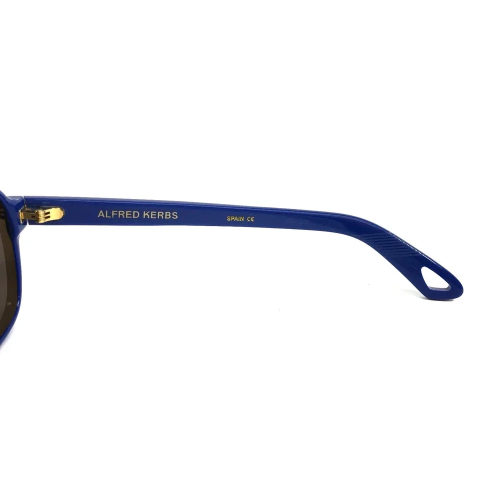 Alfred Kerbs Sunglasses LUCIO BL Shiny Blue Aviator Frames with Dark Gray Lenses